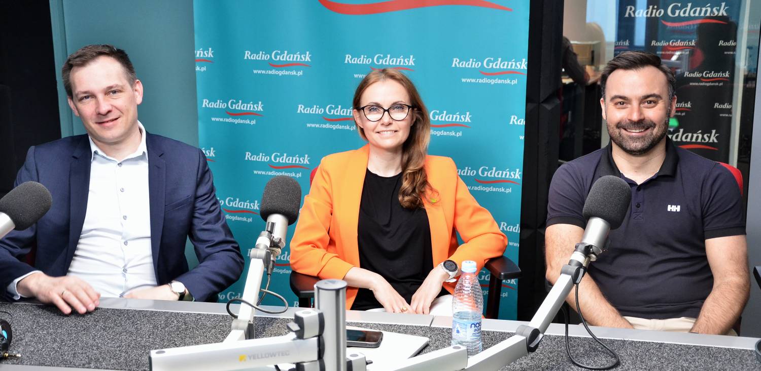 Od Lewej: Radosław Wika, Magdalena Wójtowicz, Mikołaj Lipiński (fot. Radio Gdańsk)