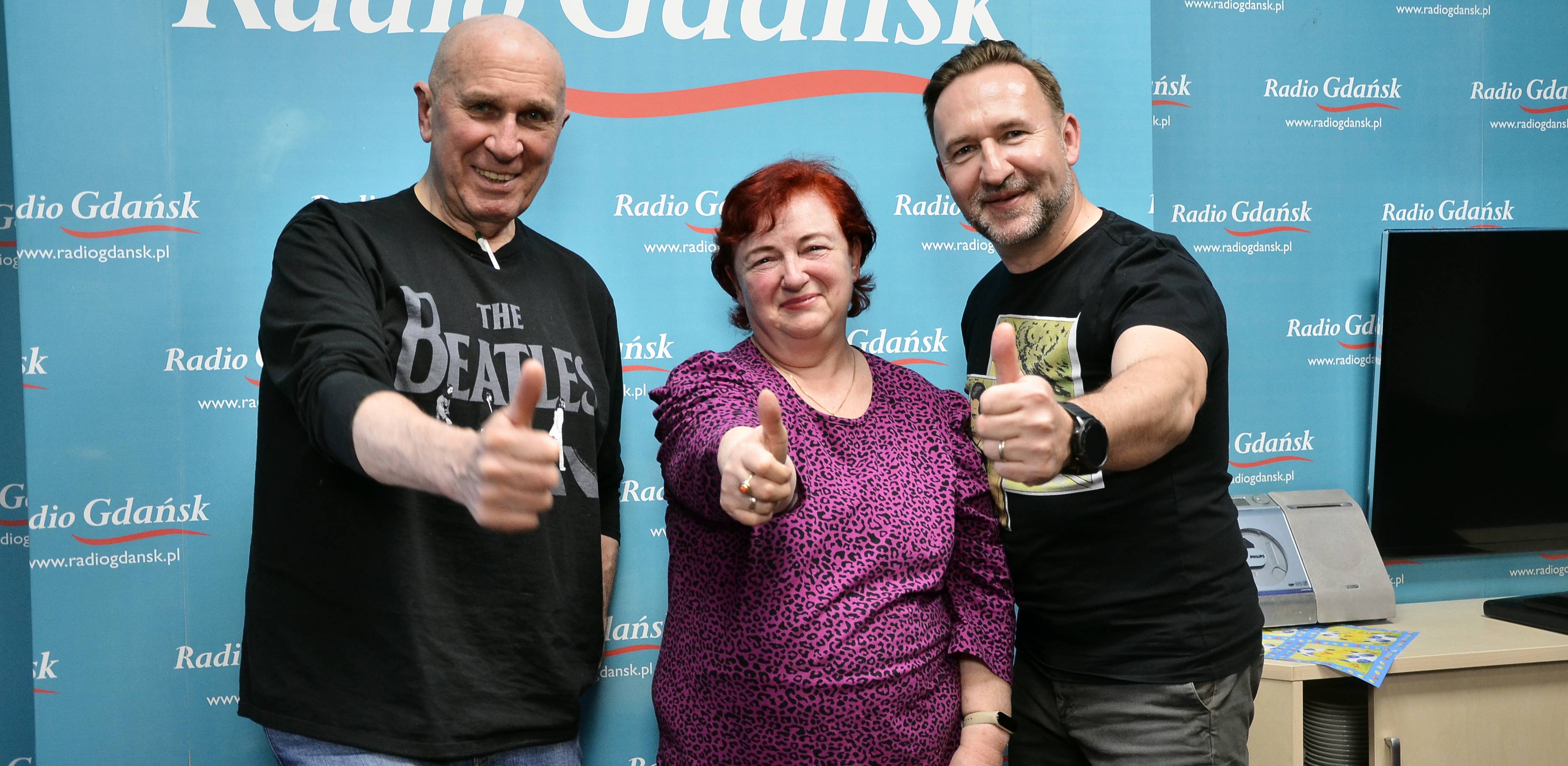 Od lewej: Wojciech Korzeniewski, Maria Bernolak-Szczypior, Tomasz Galiński (fot. Radio Gdańsk/Piotr Puchalski)