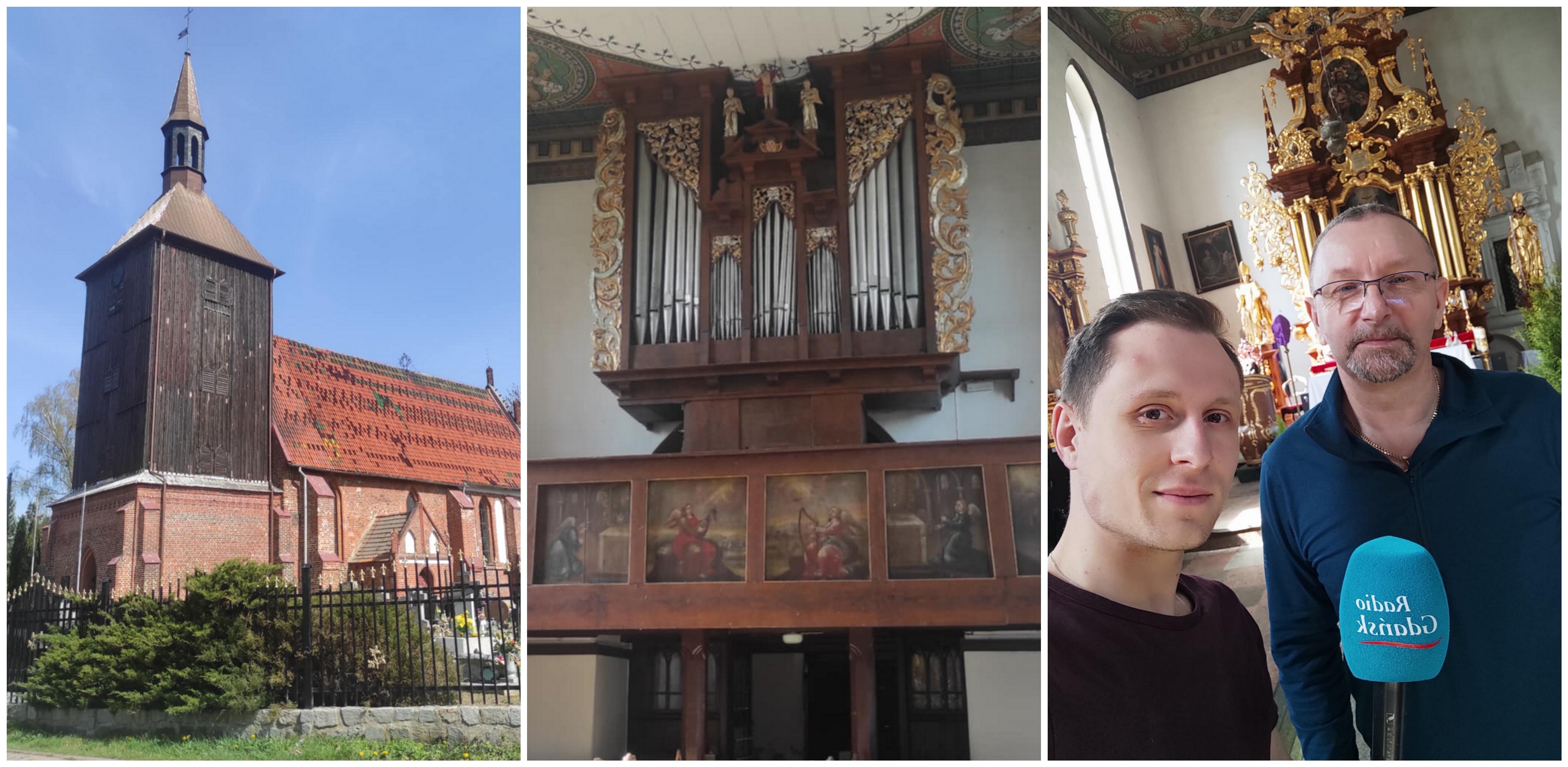 Drewniany kościół w Marynowach (Fot. Radio Gdańsk/Mateusz Czerwiński)