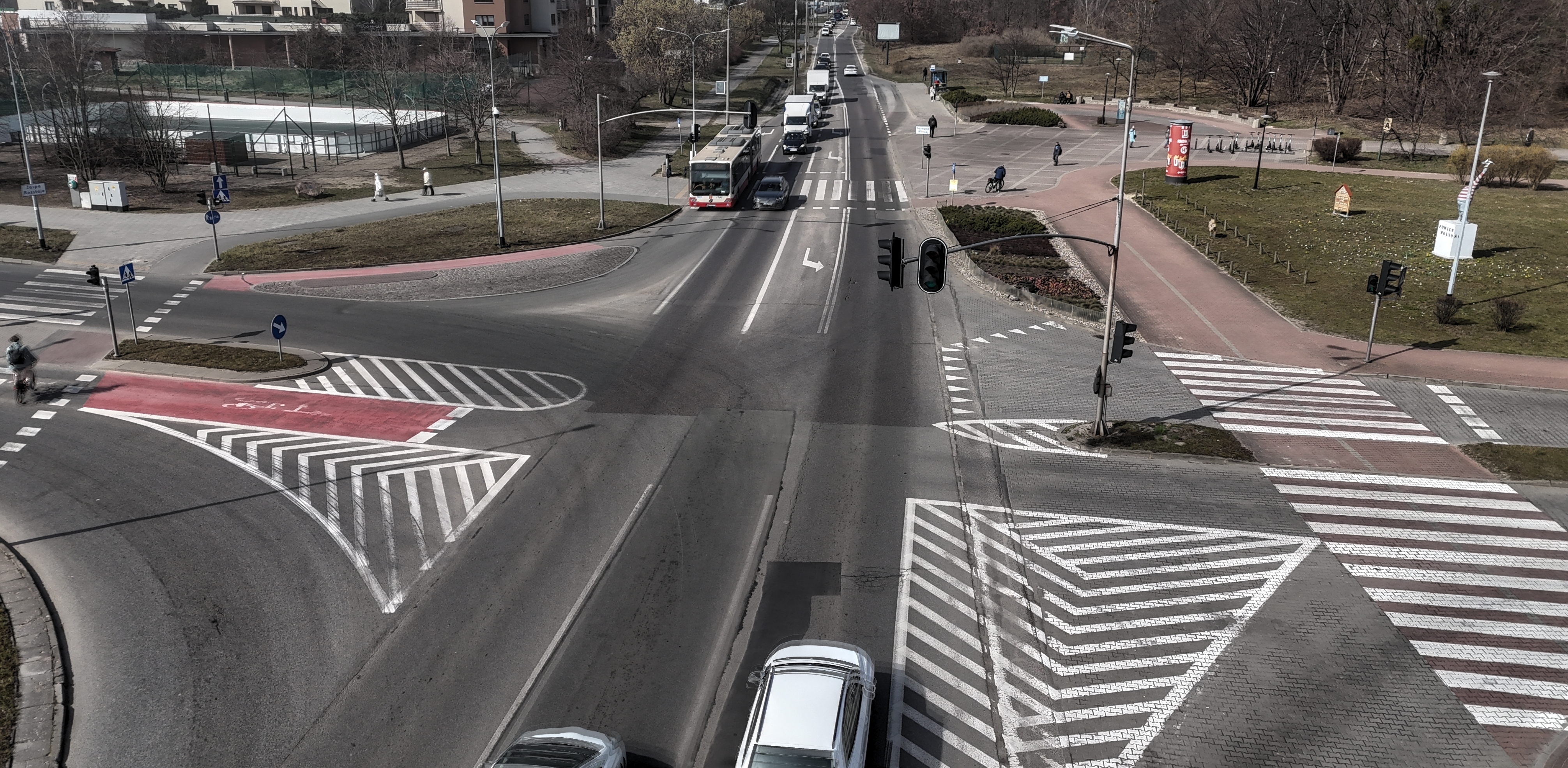 Skrzyżowanie al. Jana Pawła II i ul. Czarny Dwór w Gdańsku (Fot. mat. pras. DRMG)