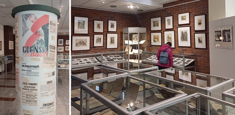 Na wystawie "Gdańsk, nie Danzig" prezentowane są oryginalne fotografie, plakaty, ulotki i inne materiały, przybliżające pierwsze chwile po zdobyciu miasta przez Armię Czerwoną w w 1945 roku (Fot. Radio Gdańsk/Marzena Bakowska)