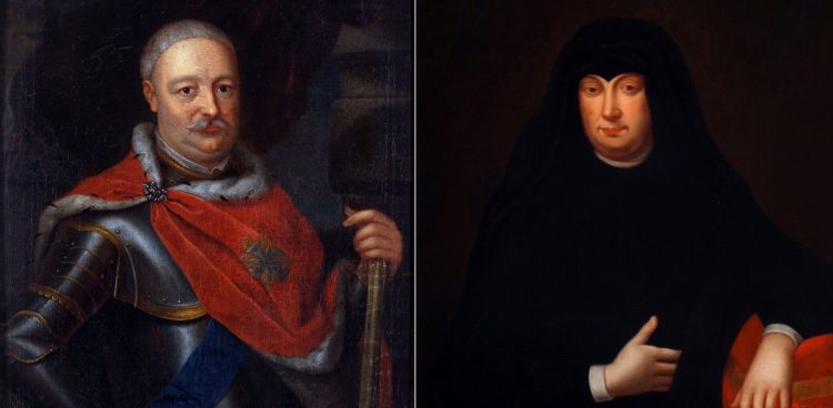 Rodzice Hieronima Floriana Radziwiłła - Karol Stanisław Radziwiłł i Anna Katarzyna z Sanguszków Radziwiłłowa (fot. Wikimedia Commons)