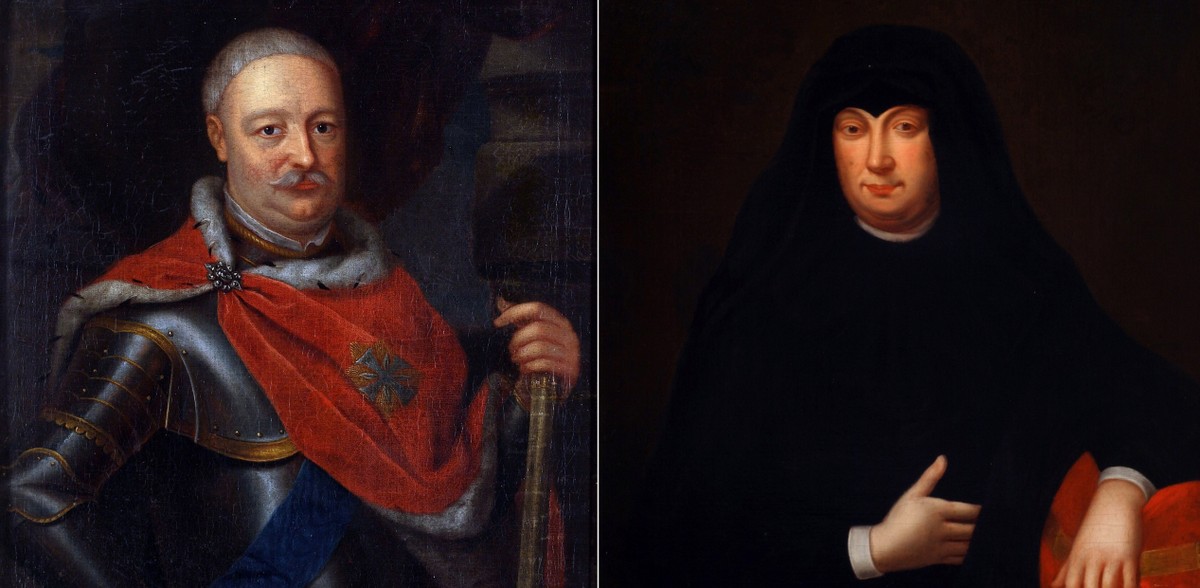 Rodzice Hieronima Floriana Radziwiłła - Karol Stanisław Radziwiłł i Anna Katarzyna z Sanguszków Radziwiłłowa (fot. Wikimedia Commons)