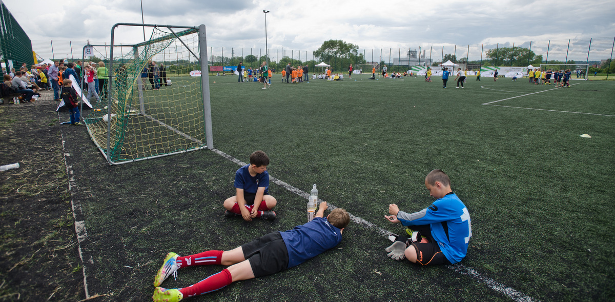 Zdjęcie archiwalne, otwarcie jednego z oddziałów Akademii Piłkarskiej Lechia Gdańsk, 2014 rok(fot. KFP/Mateusz Ochocki)