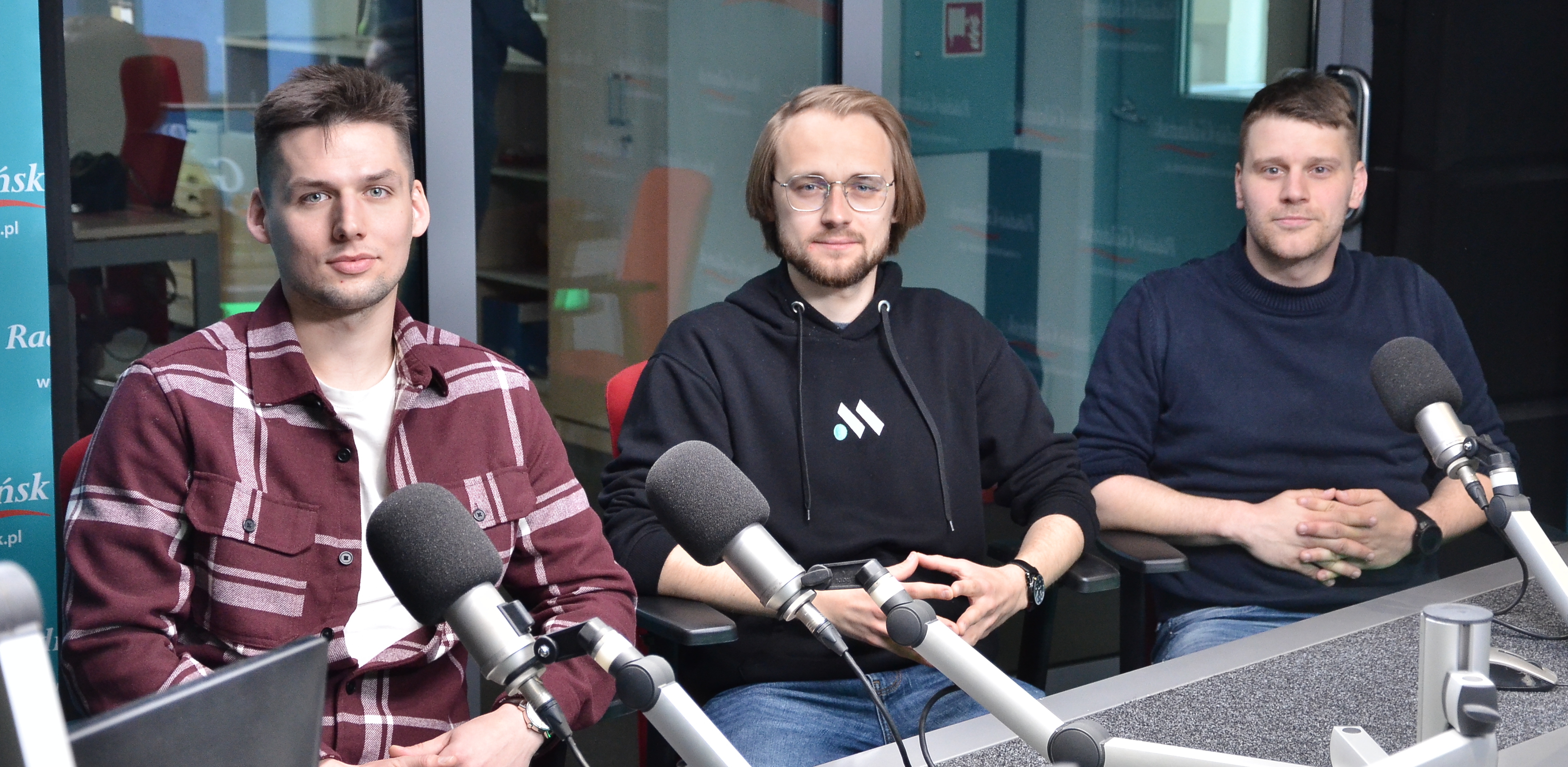 Tymoteusz Kobiela, Mateusz Hawrot, Paweł Kątnik (Fot. Radio Gdańsk/Adrian Kasprzycki)