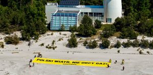 Baner Greenpeace w Juracie - 27.05.2025 r. (fot. Greenpeace Polska)