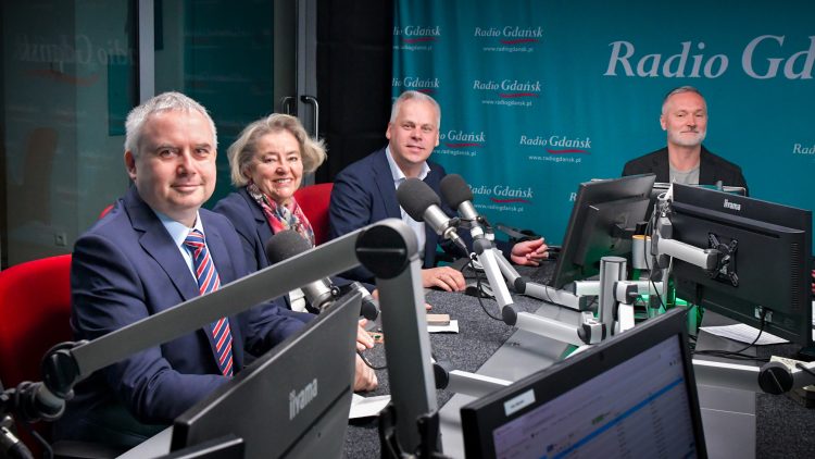 Przemysław Olczyk, Jolanta Banach, Karol Rabenda, Jarosław Wałęsa (fot. Radio Gdańsk/Pola Malańska)