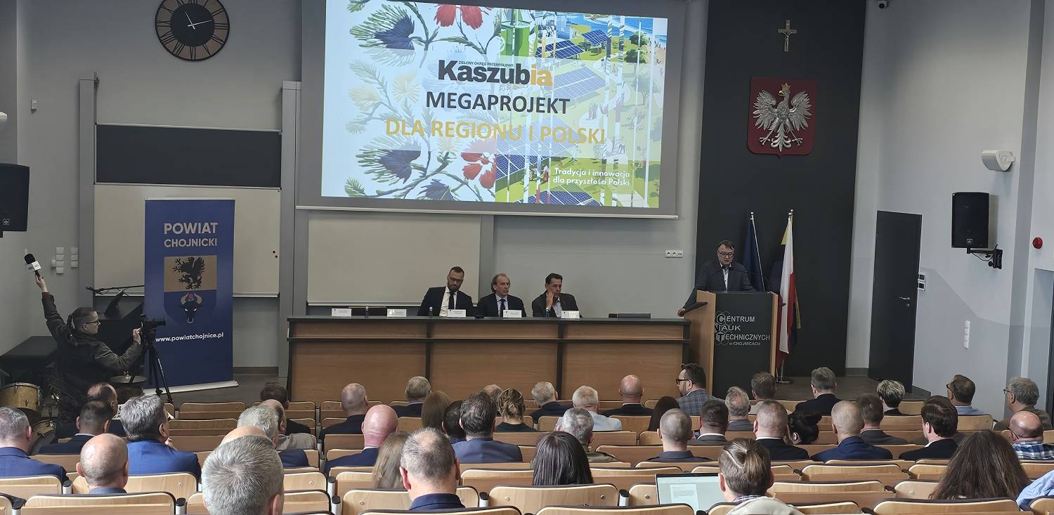 Konferencja w sprawie budowy drogi Via Pomerania w Chojnicach - 28.05.2025 r. (fot. Radio Gdańsk/Marcin Pacyno)