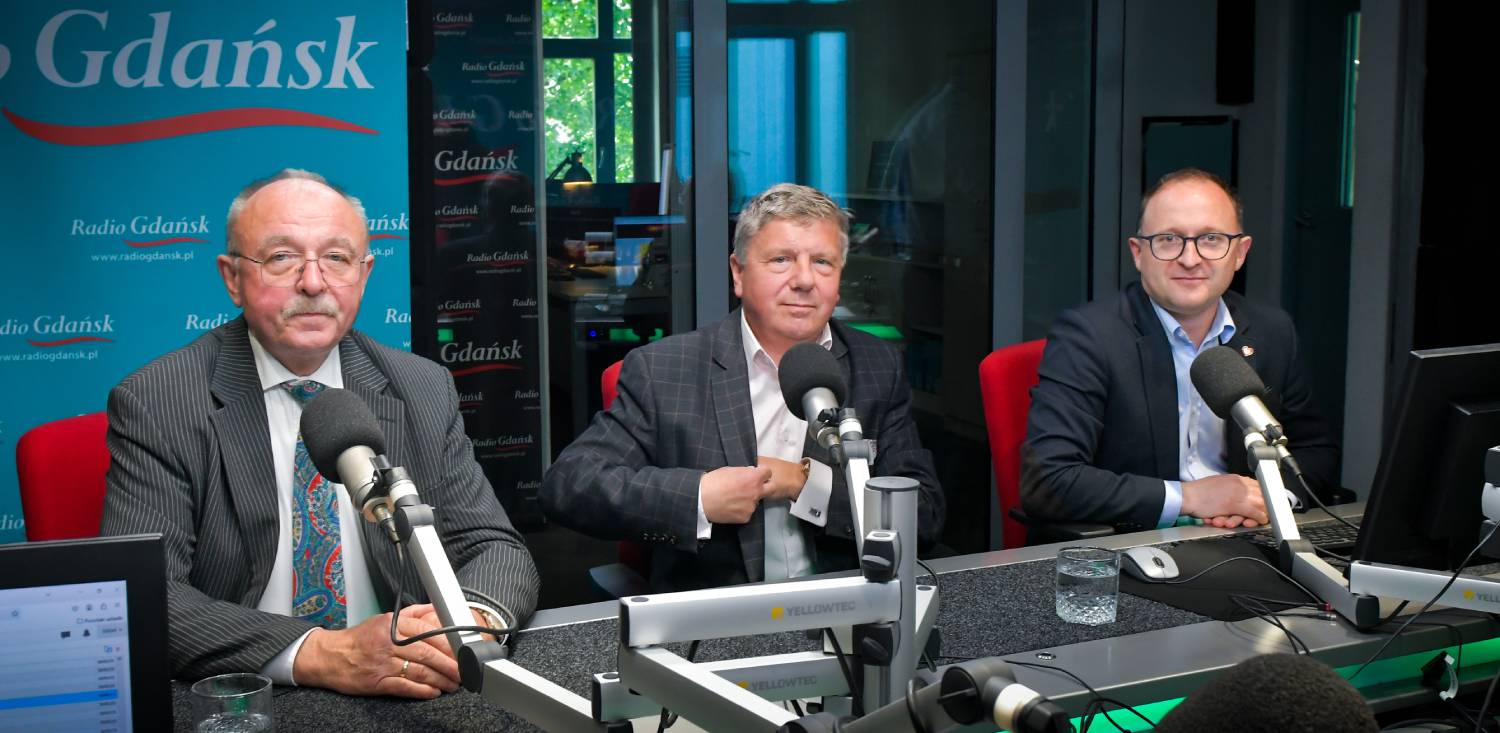 Od lewej: Marcin Skwierawski, Piotr Karczewski, Krzysztof Trawicki (fot. Radio Gdańsk/Pola Malańska)