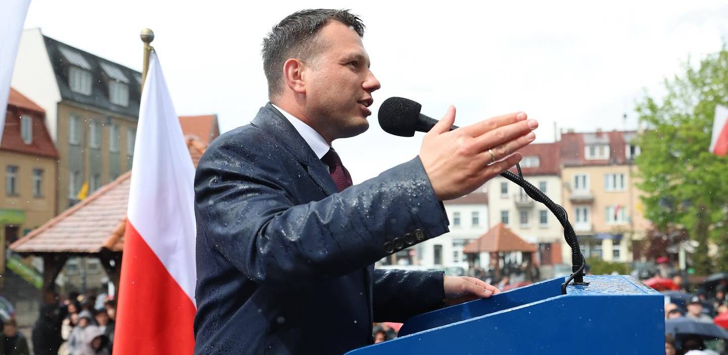 Sławomir Mentzen w Starogardzie Gdańskim - 04.05.2025 r. (fot. Facebook/Sławomir Mentzen)