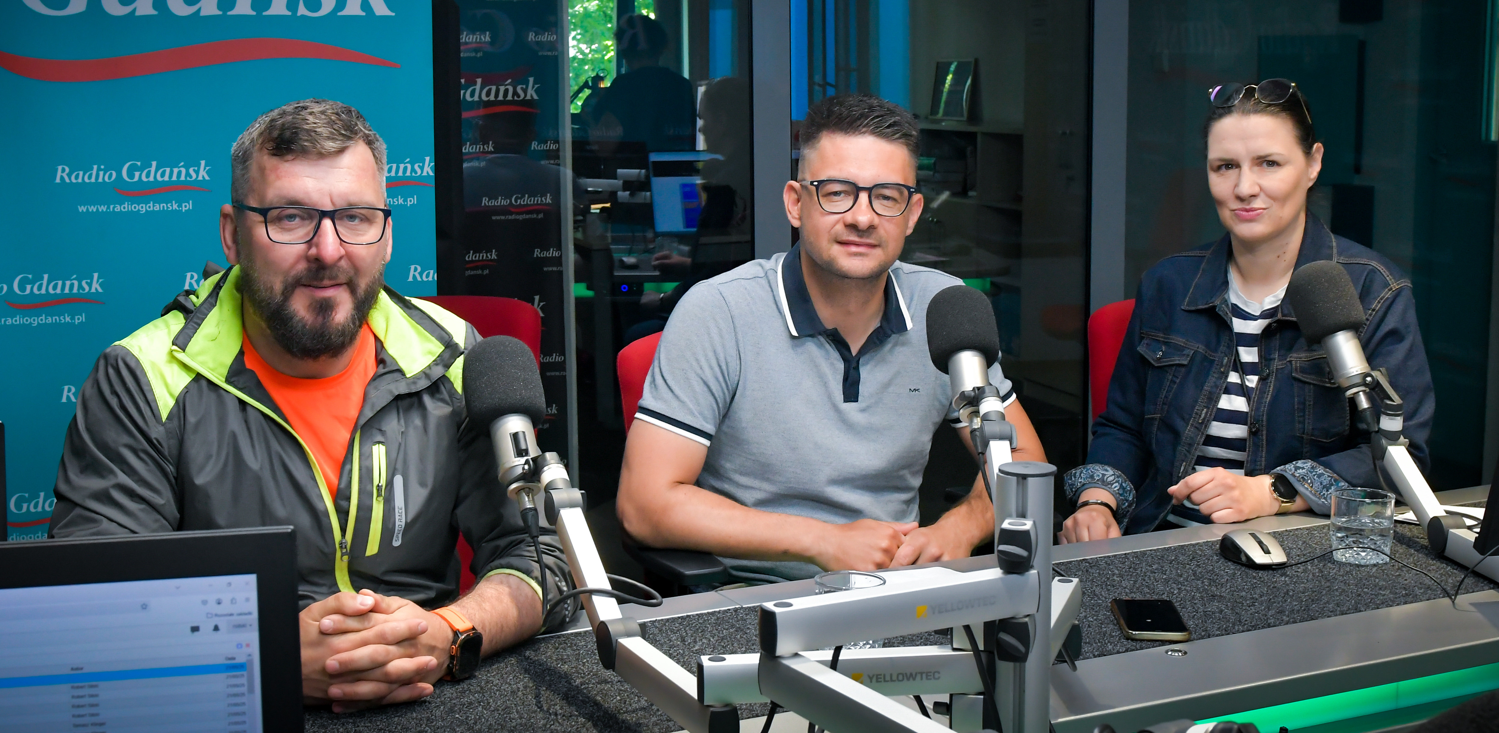 Tomasz Sieliwończyk, Mateusz Błażewicz i Karolina Misztal (fot. Radio Gdańsk/Pola Malańska)