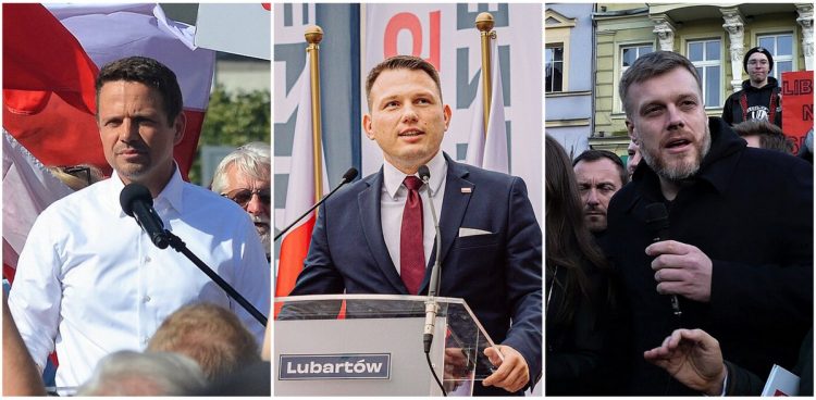 Rafał Trzaskowski, Sławomir Mentzen i Adrian Zandberg (fot. Wikimedia Commons/Silar, Wikimedia Commons/Czarnecki Radosław, Wikimedia Commons/Tomasz Leśniowski)