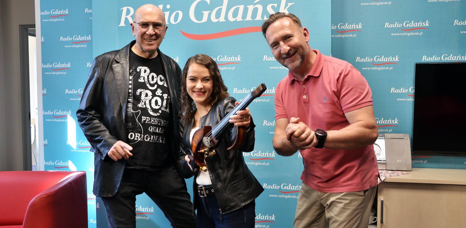 Od lewej: Wojciech Korzeniowski, Basia Kawa, Tomasz Galiński (fot. Radio Gdańsk/Piotr Puchalski)