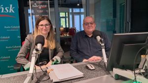 dr Karolina Szydywar–Grabowska, prof. Piotr Mickiewicz (fot. P.Puchalski/Radio Gdańsk)
