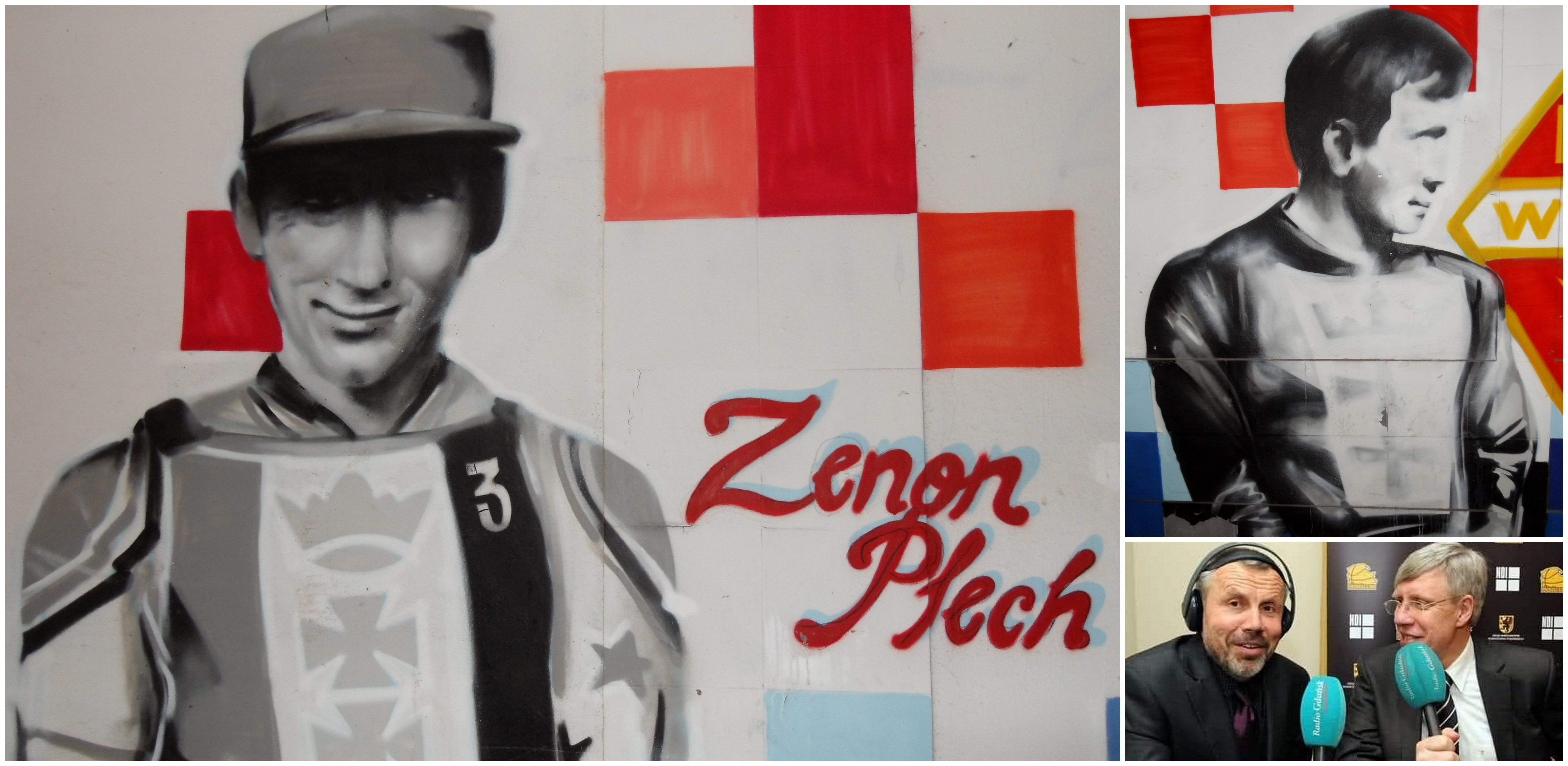Zenon Plech i Zbigniew Podlecki na muralu w Gdańsku (fot. Wikimedia Commons)