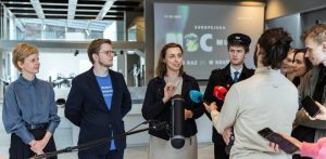 Wiceprezydent Gdańska, Monika Chabior, podczas briefingu dotyczącego jubileuszowej Nocy Muzeów (fot. Dominik Paszliński / gdansk.pl)