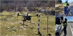 Funkcjonariusze wykorzystali w trakcie działań policyjnego drona. (fot. KMP Gdynia)