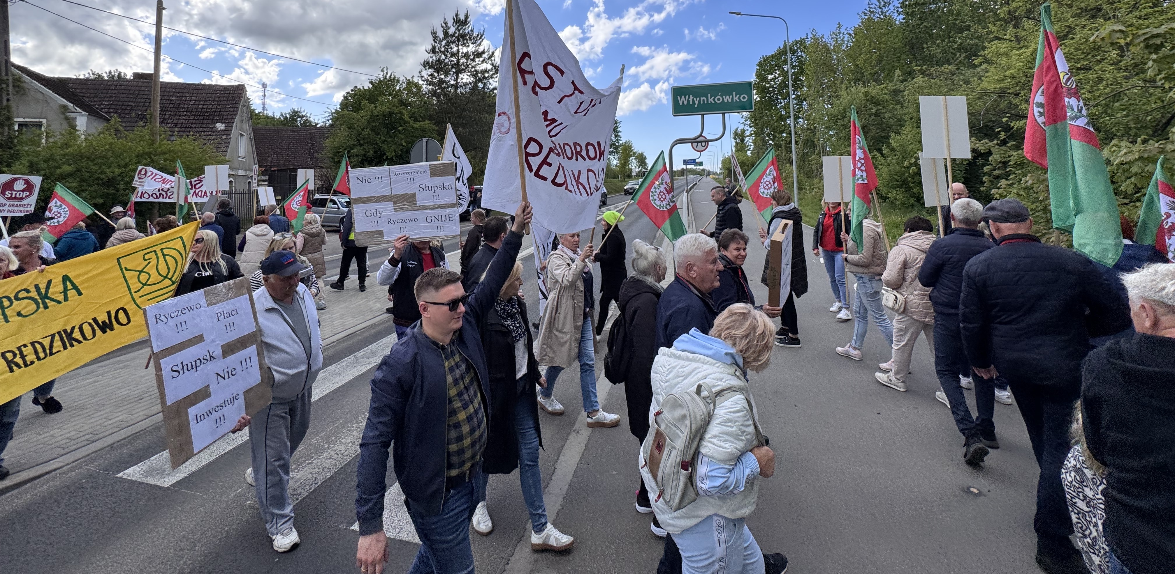 Protest we Włynkówku (fot. Radio Gdańsk/Aleksander Radomski)