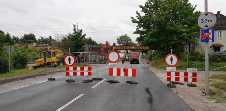 Przejazd pod wiaduktem został już zamknięty (fot. Miasto Słupsk_