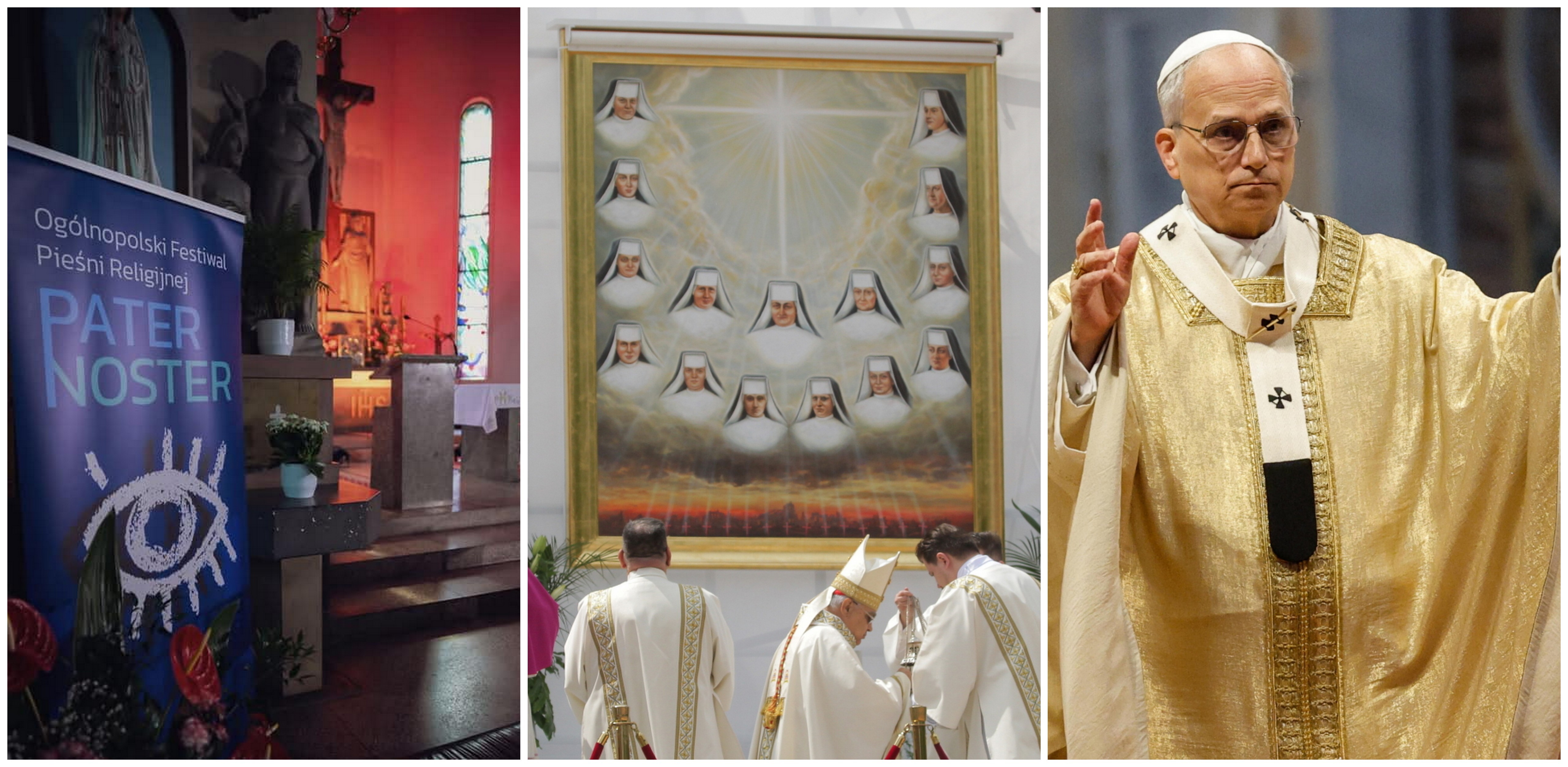 (Fot. Festiwal Pieśni Religijnej "Pater Noster" ; PAP/Tomasz Waszczuk ; EPA/GIUSEPPE LAMI)