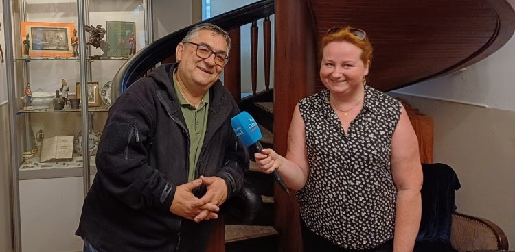 Piotr Mazurek, rezes Towarzystwa Przyjaciół Gdańska i red. Marzena Bakowska (fot. Mirosław Domański/Strefa Historyczna Wolne Miasto Gdańsk)