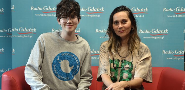 Mateusz Dzióbek, Joanna Rusinek (fot. Radio Gdańsk/Piotr Puchalski)