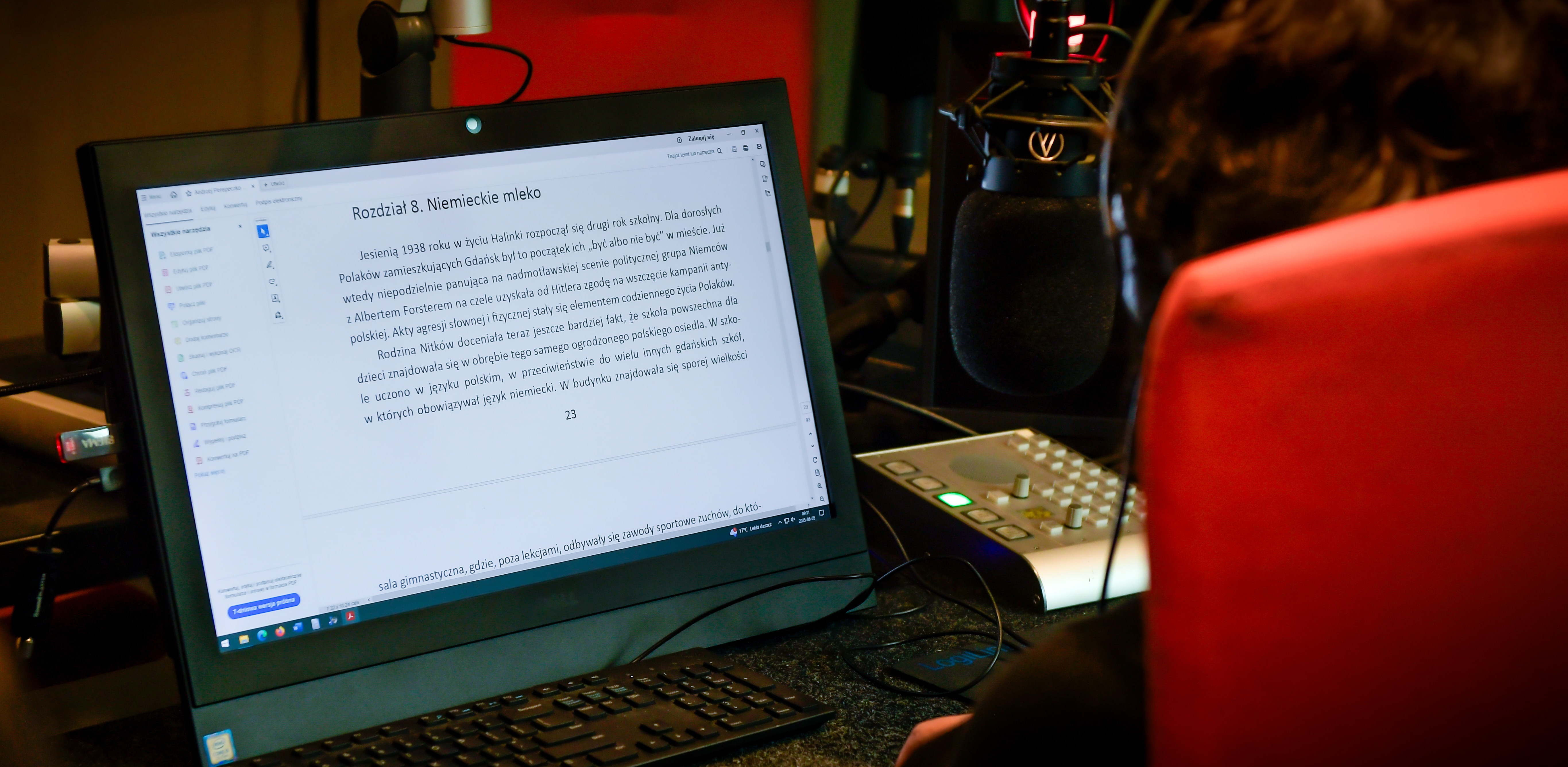 Dorota Kolak w trakcie pracy (fot. Radio Gdańsk/Pola Malańska)