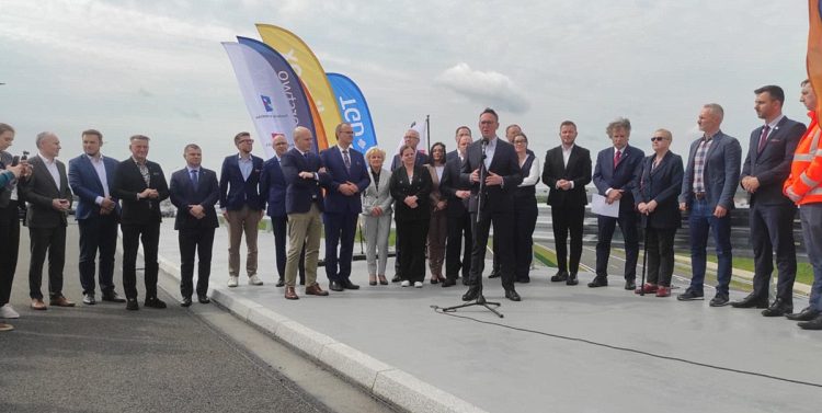Na otwarciu trasy był obecny minister infrastruktury Dariusz Klimczak (fot. Radio Gdańsk/Mateusz Czerwiński)