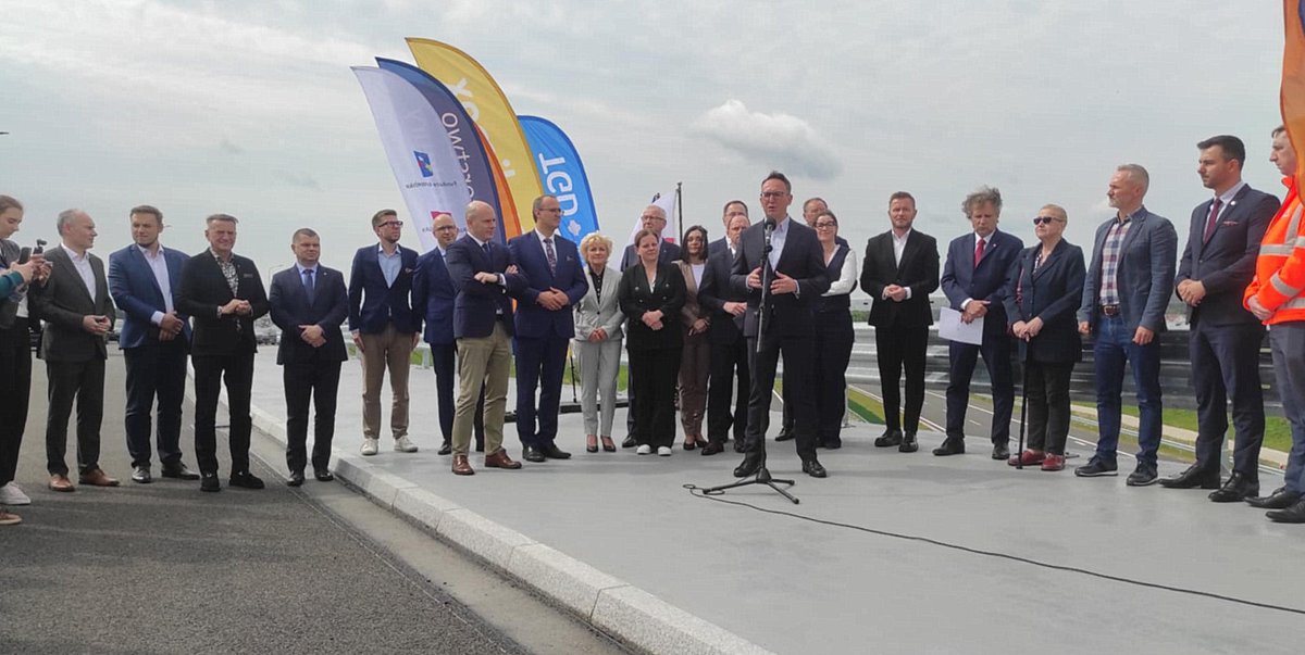 Na otwarciu trasy był obecny minister infrastruktury Dariusz Klimczak (fot. Radio Gdańsk/Mateusz Czerwiński)
