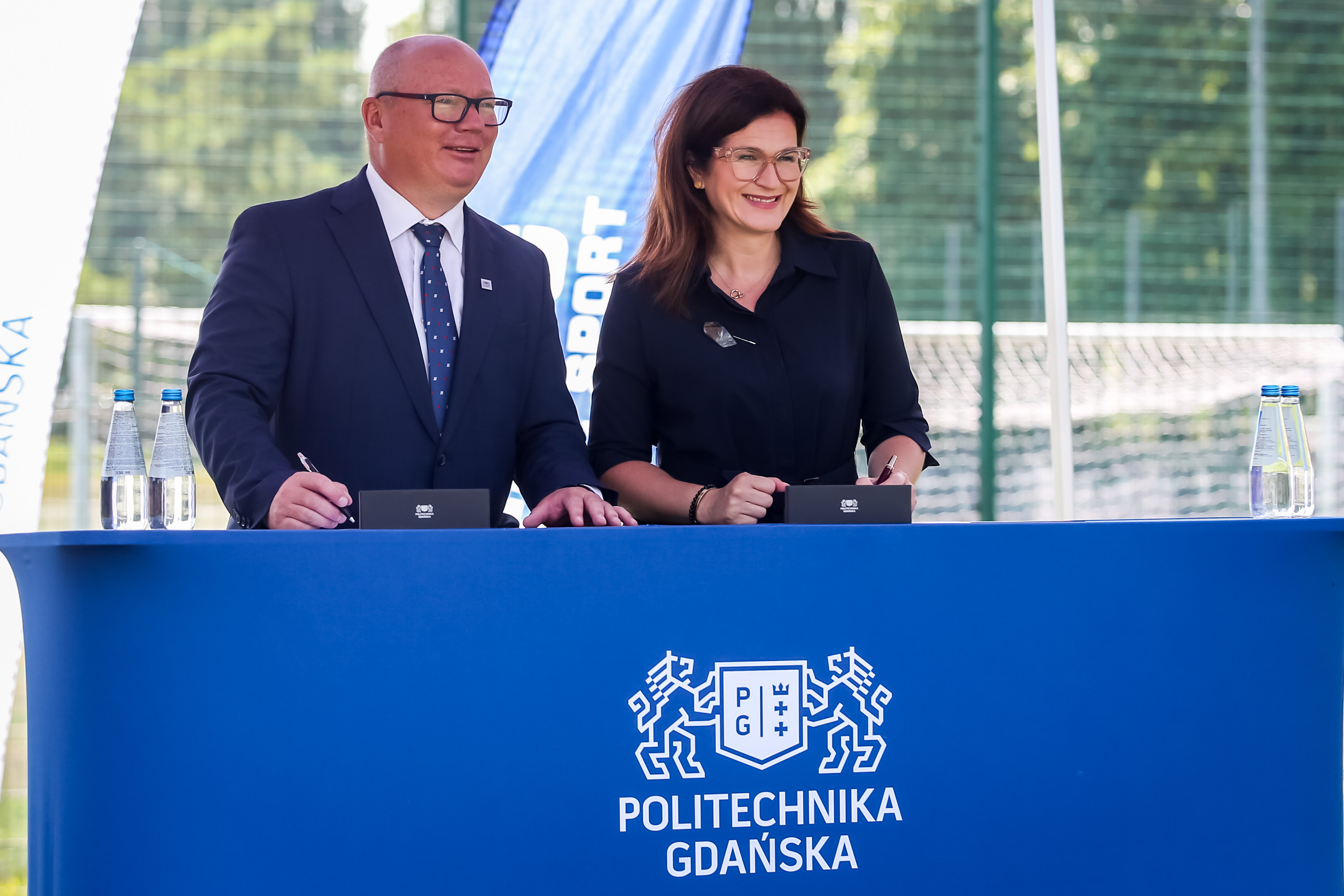 Prof. Krzysztof Wilde, rektor Politechniki Gdańskiej i Aleksandra Dulkiewicz, prezydent Gdańska (fot. G.Jędrzejewski / Politechnika Gdańska)