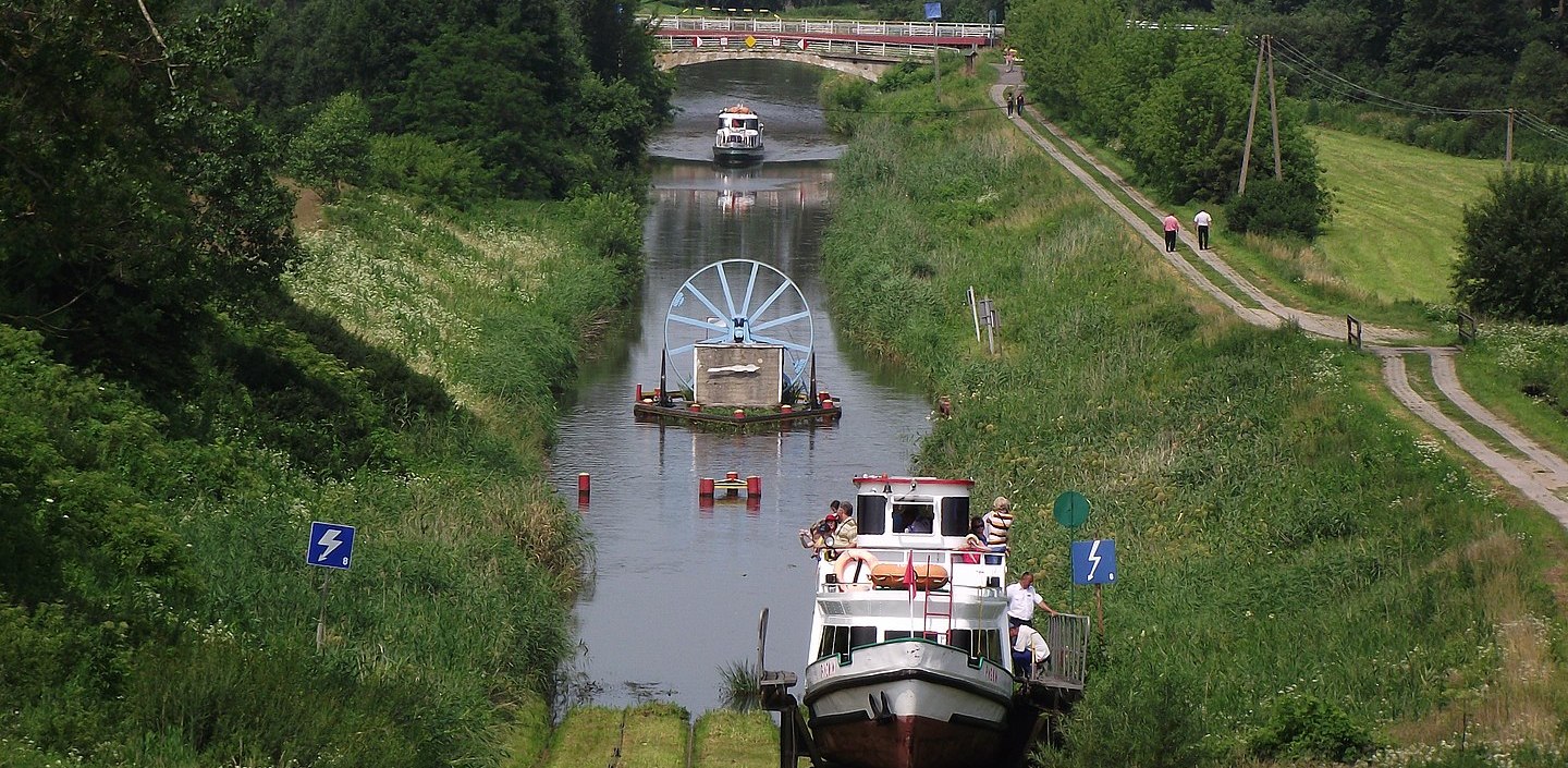 Pochylnia na Kanale Elbląskim (fot. Wikimedia Commons)