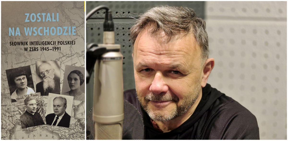 Adam Hlebowicz i słownik "Zostali na wschodzie: (fot. Radio Gdańsk/Andrzej Urbański)