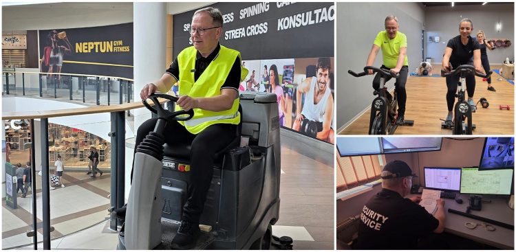 Prezydent Starogardu podczas pracy dla galerii handlowej w ramach akcji WOŚP (fot. Małgorzata Rogala)