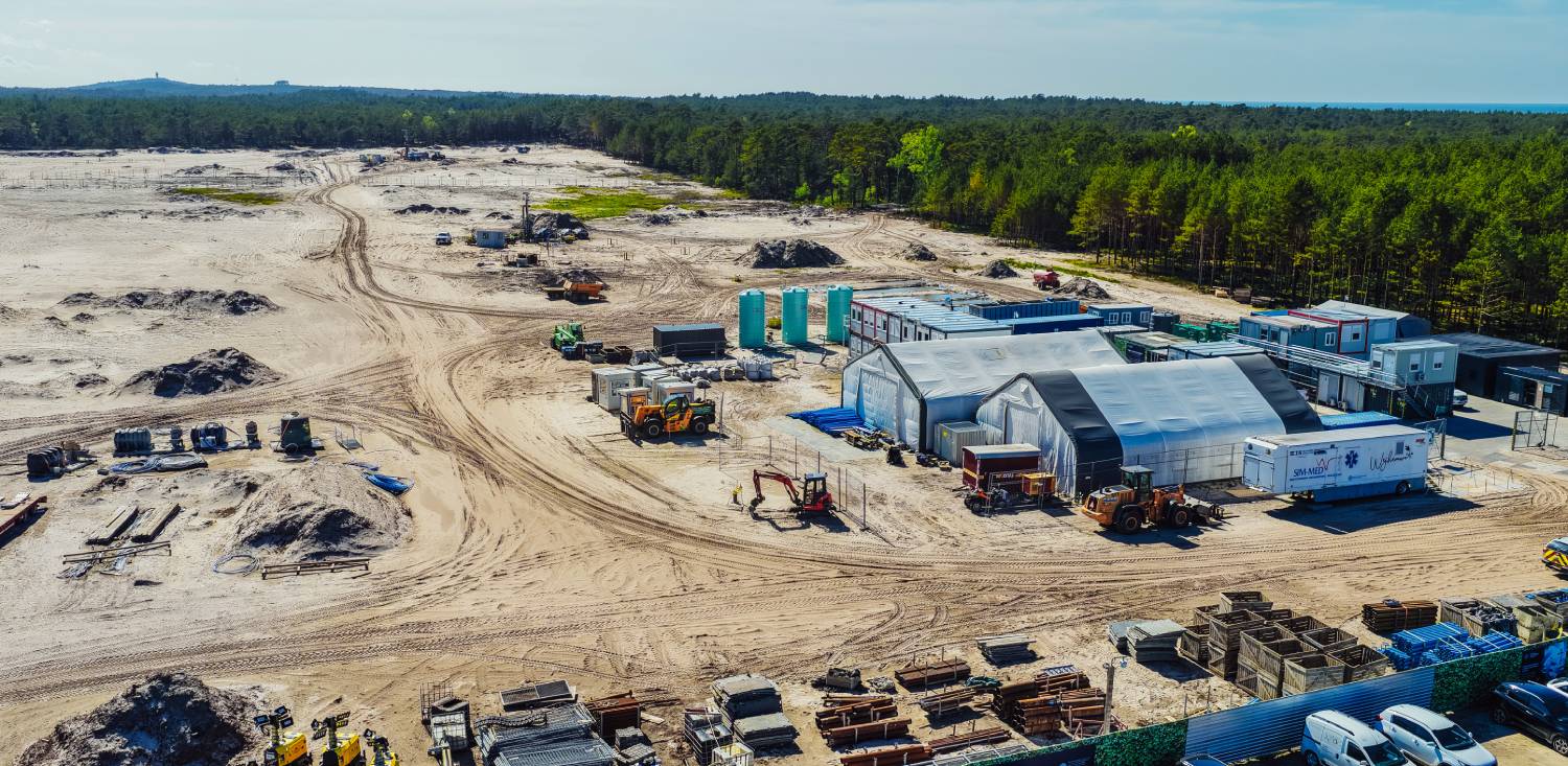 Postęp prac przy budowie elektrowni jądrowej na Pomorzu, czerwiec 2025 r. (fot. Polskie Elektrownie Jądrowe)