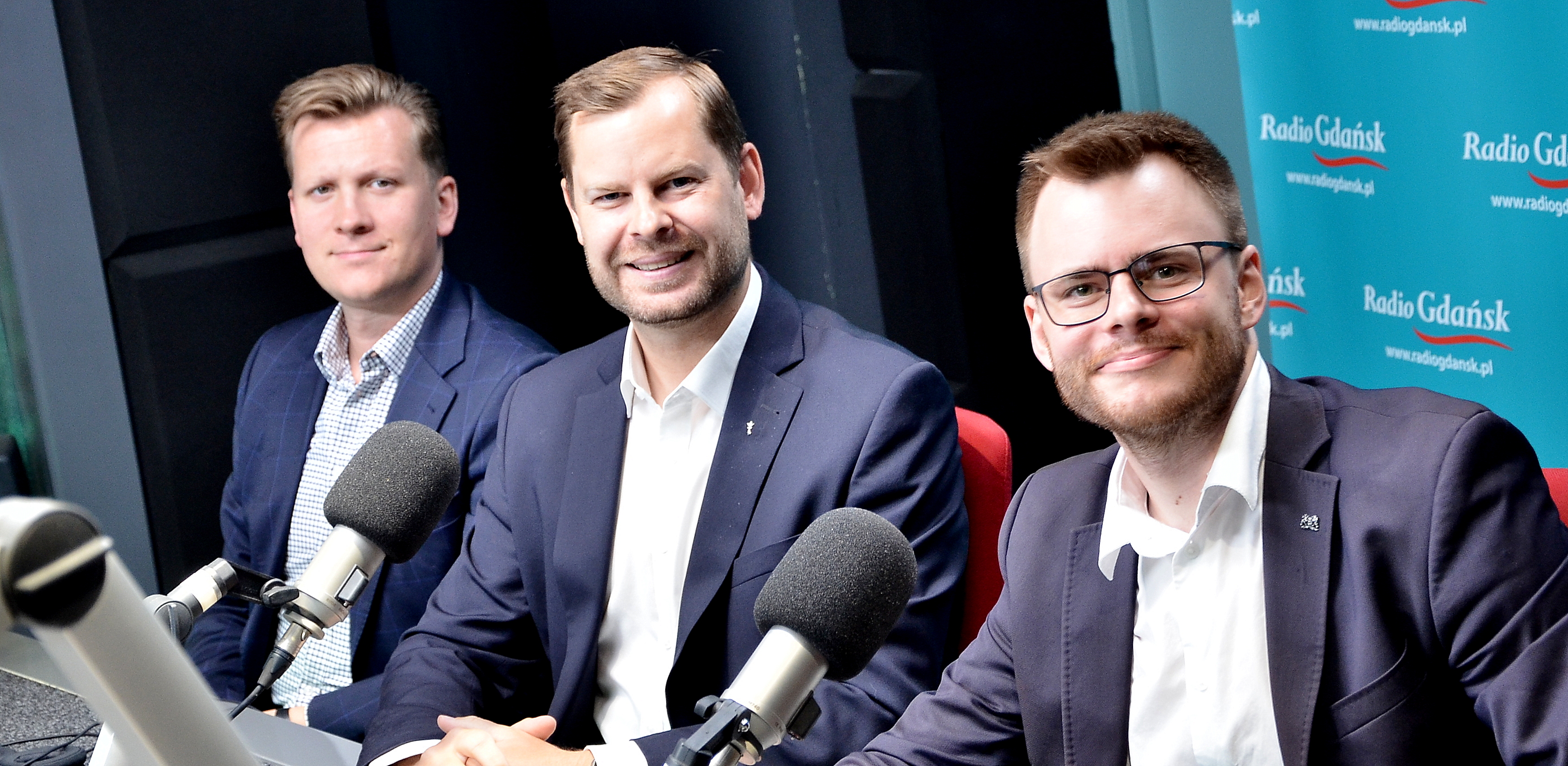 Przemysław Majewski, Maximilian Kieturakis i Jan Perucki (fot. Radio Gdańsk/Adrian Kasprzycki)