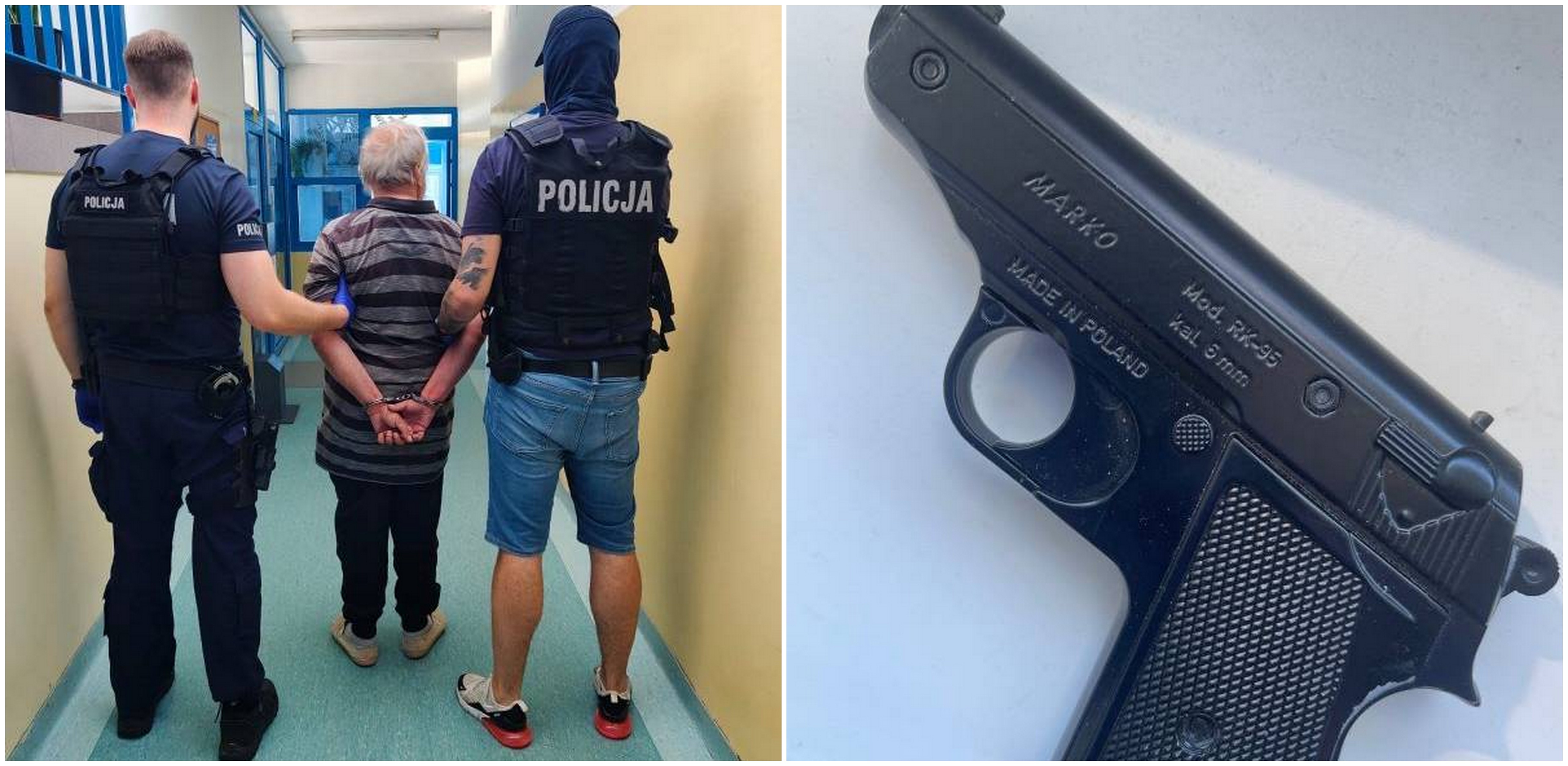 Zatrzymany w Gdyni 76-letni sprawca rozboju (fot. KMP w Gdyni)