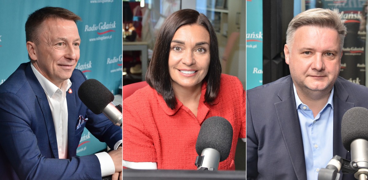 Patryk Gabriel, Magdalena Sroka, Michał Kowalski (fot. Radio Gdańsk/Martyna Krawcewicz)