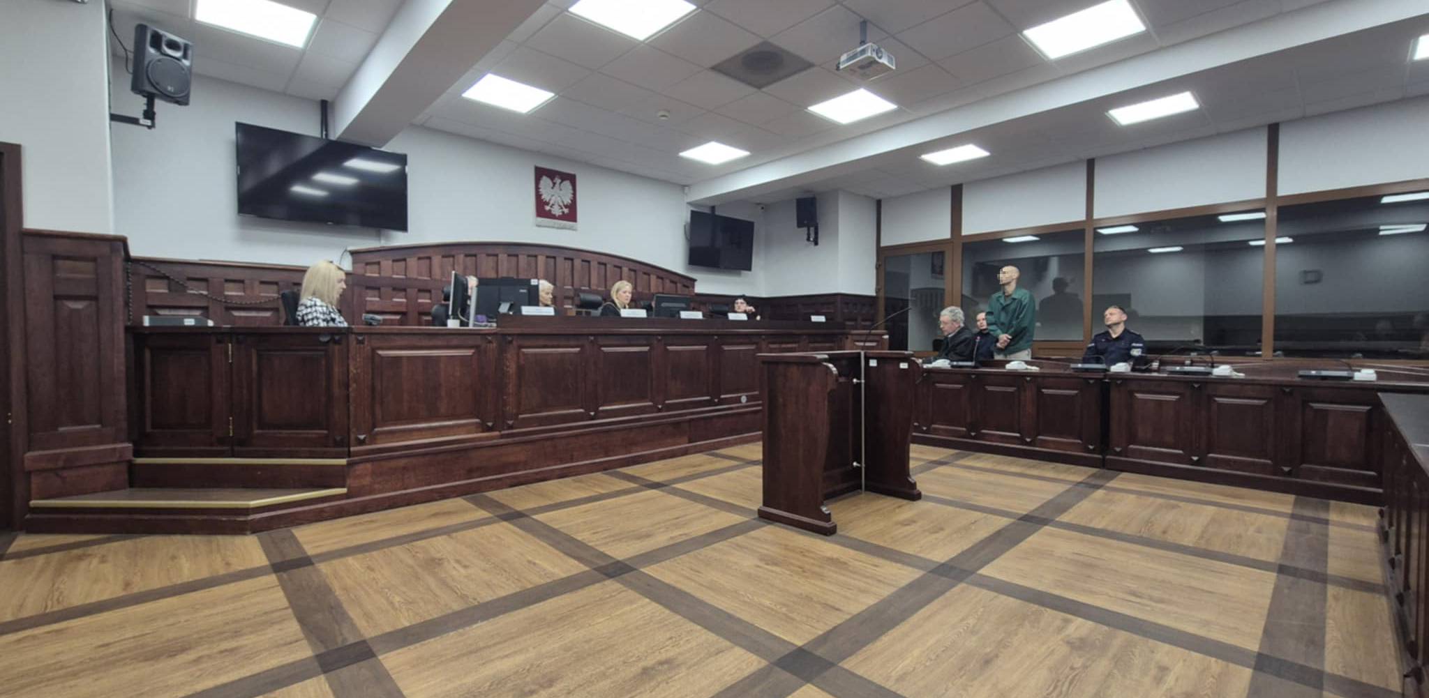 Ferid O. w Sądzie Okręgowym w Słupsku usłyszał wyrok za brutalne zabójstwo (fot. Radio Gdańsk/Przemysław Woś)