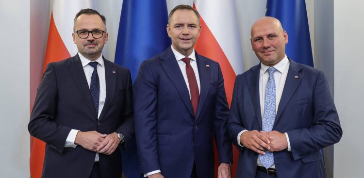 Marcin Horała, Karol Nawrocki, Szymon Szynkowski vel Sęk (fot. kancelaria prezydenta RP)