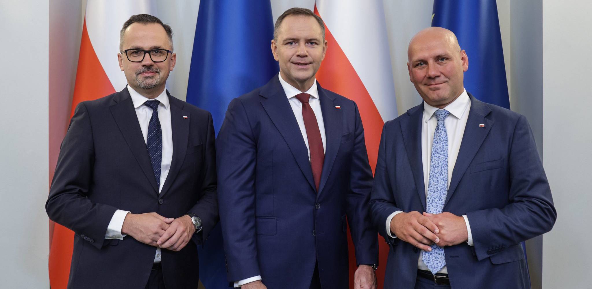 Marcin Horała, Karol Nawrocki, Szymon Szynkowski vel Sęk (fot. kancelaria prezydenta RP)