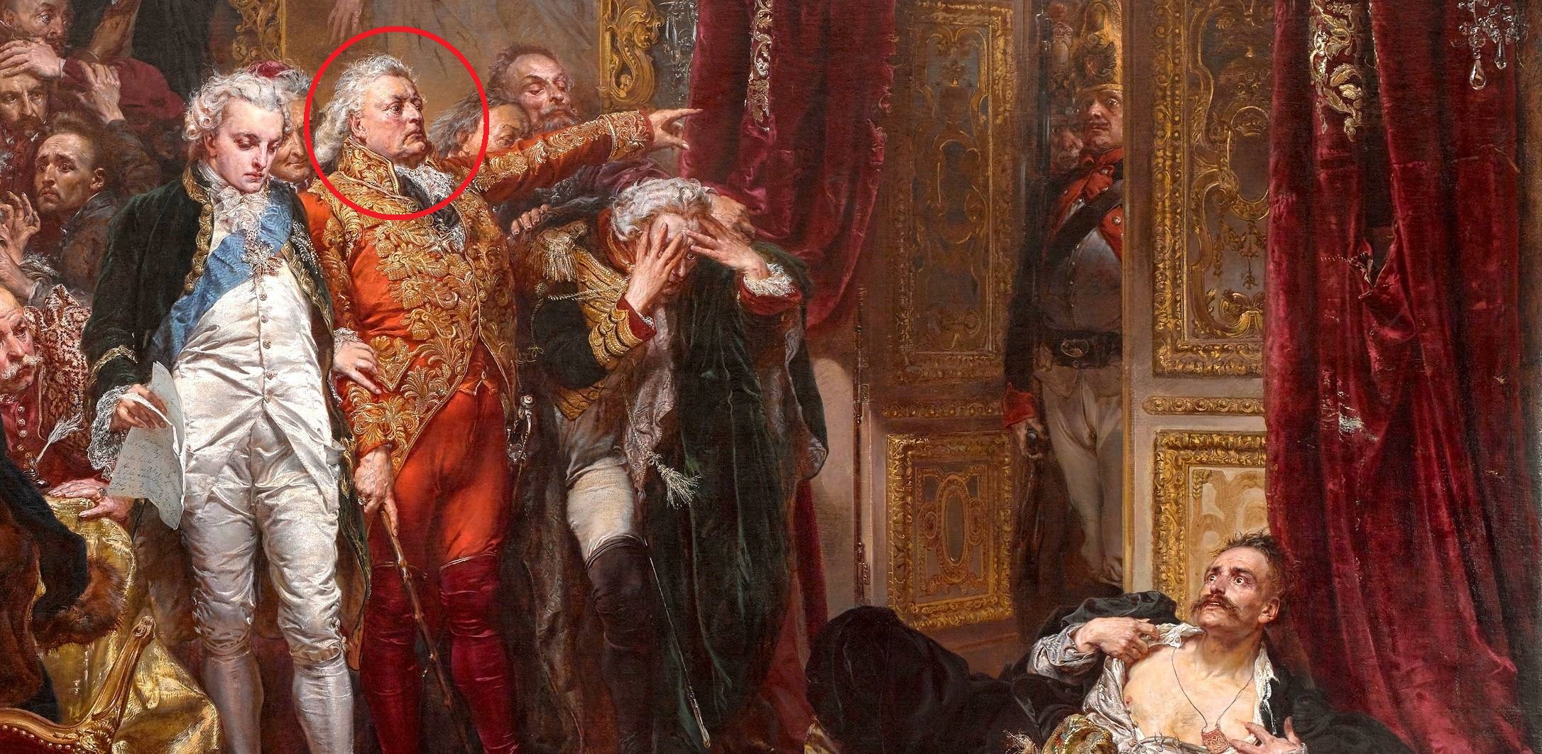 Fragment obrazu "Upadek Polski" (Reytan) Jana Matejki (fot. Wikimedia Commons)