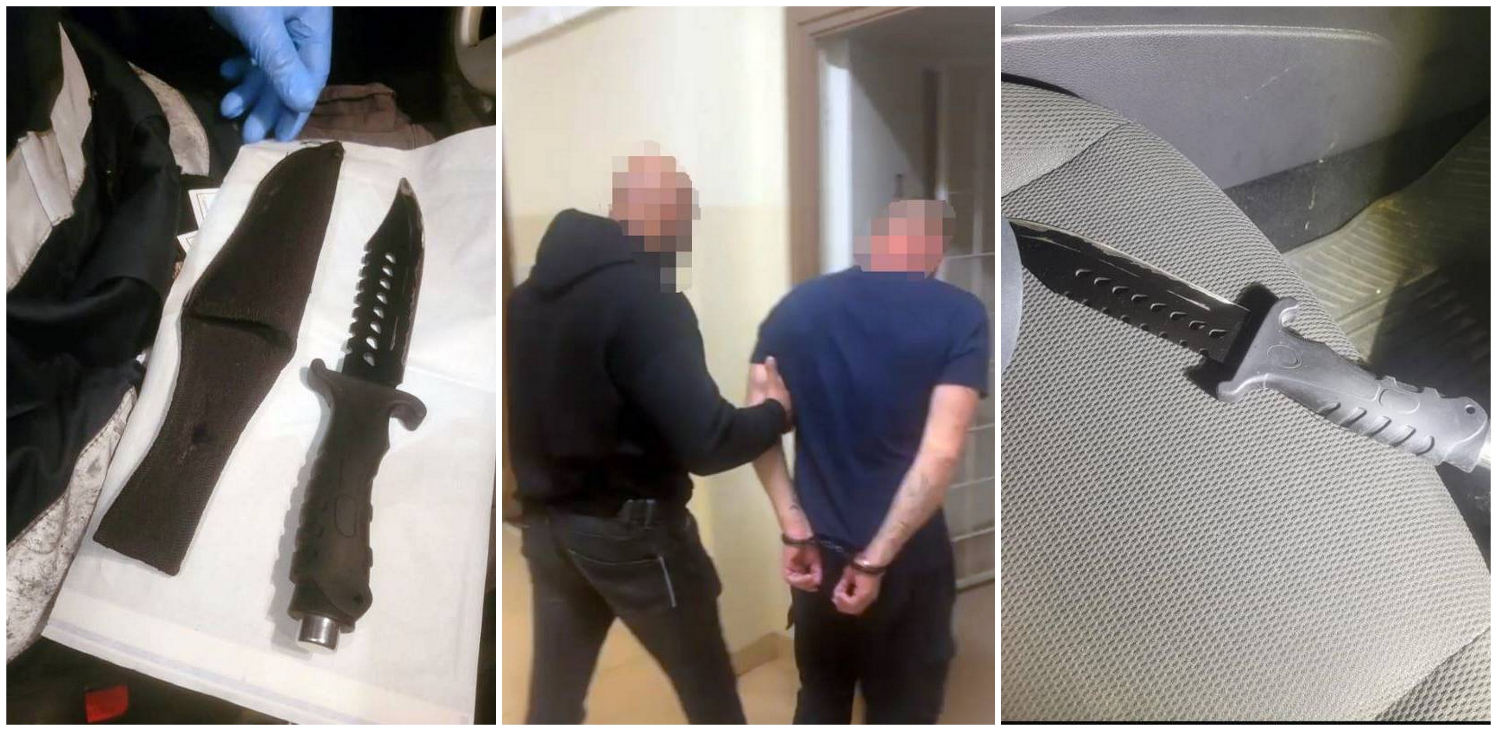 Mężczyzna podejrzany o rozbój z użyciem noża w Gdyni (fot. KMP w Gdyni)