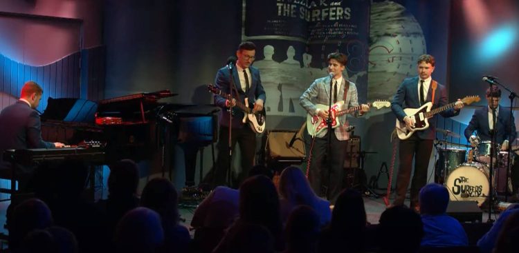 W studiu koncertowym Radia Gdańsk im. Janusza Hajduna występuje zespół The Surfers, 31.08.2025 r. (fot. Radio Gdańsk)