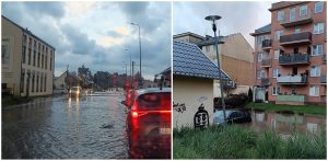 Od lewej: ul. Świętokrzyska przed skrzyżowaniem z Niepołomicką oraz Kowale (fot. Radio Gdańsk/Tymon Kobiela)