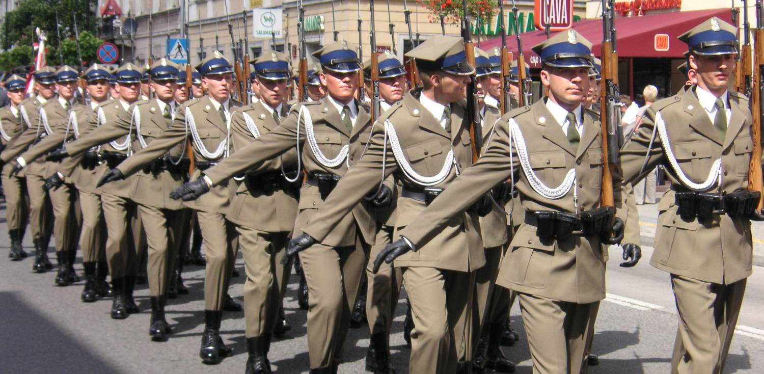 Żołnierze kompanii reprezentacyjnej WP (fot. Halibutt/Wikimedia Commons)