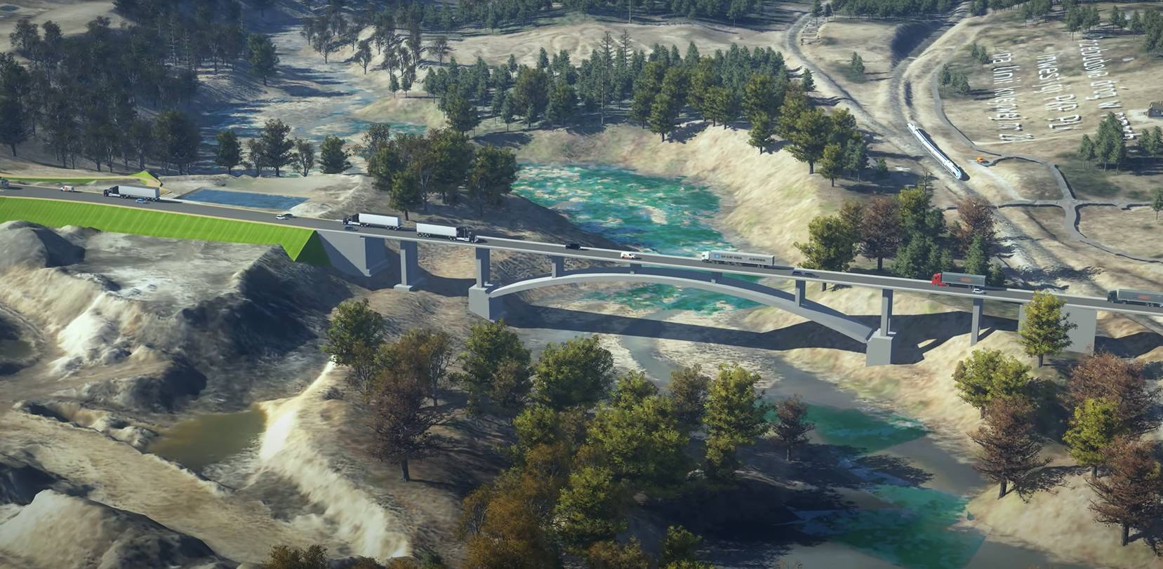 Wizualizacja wariantu W2 DW211 - węzeł Glincz (graf. Multiconsult Polska)