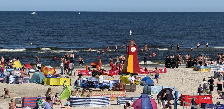 Kąpielisko w Łebie, na którym doszło do zdarzenia (fot. Radio Gdańsk/Łukasz Kosik)