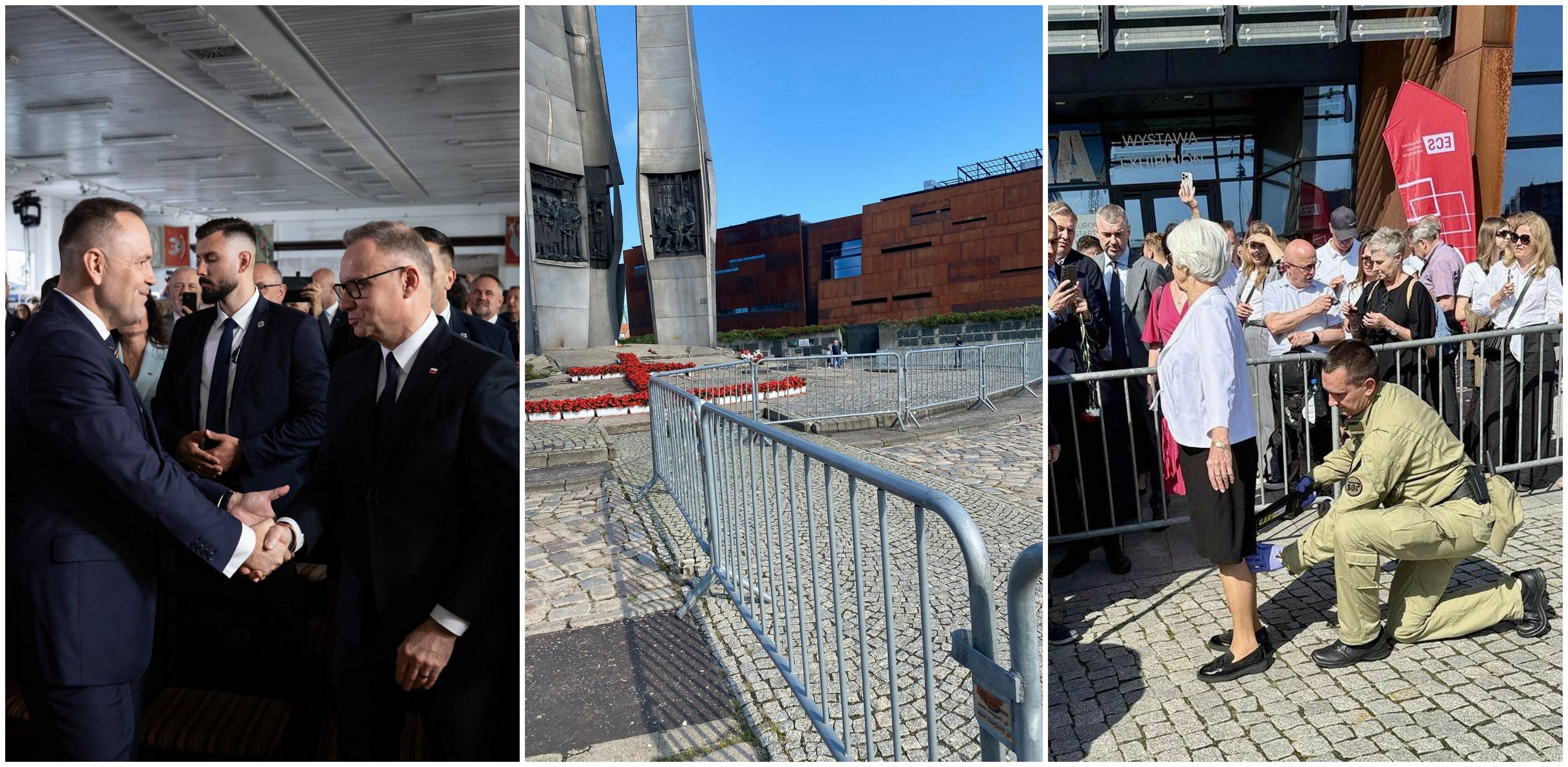 Podzielone obchody 45. rocznicy Sierpnia '80 w Gdańsku (kolaż zdjęć autorstwa: IPN w Gdańsku/Bogdan Borusewicz/Piotr Adamowicz)