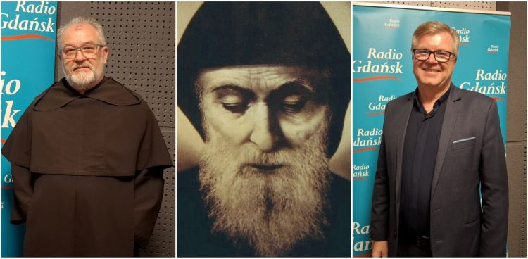 O. Andrzej Żyłka, św. Szarbel z Libanu, ks. Piotr Libiszewski (fot. Radio Gdańsk/Anna Rębas, Wikimedia Commons)