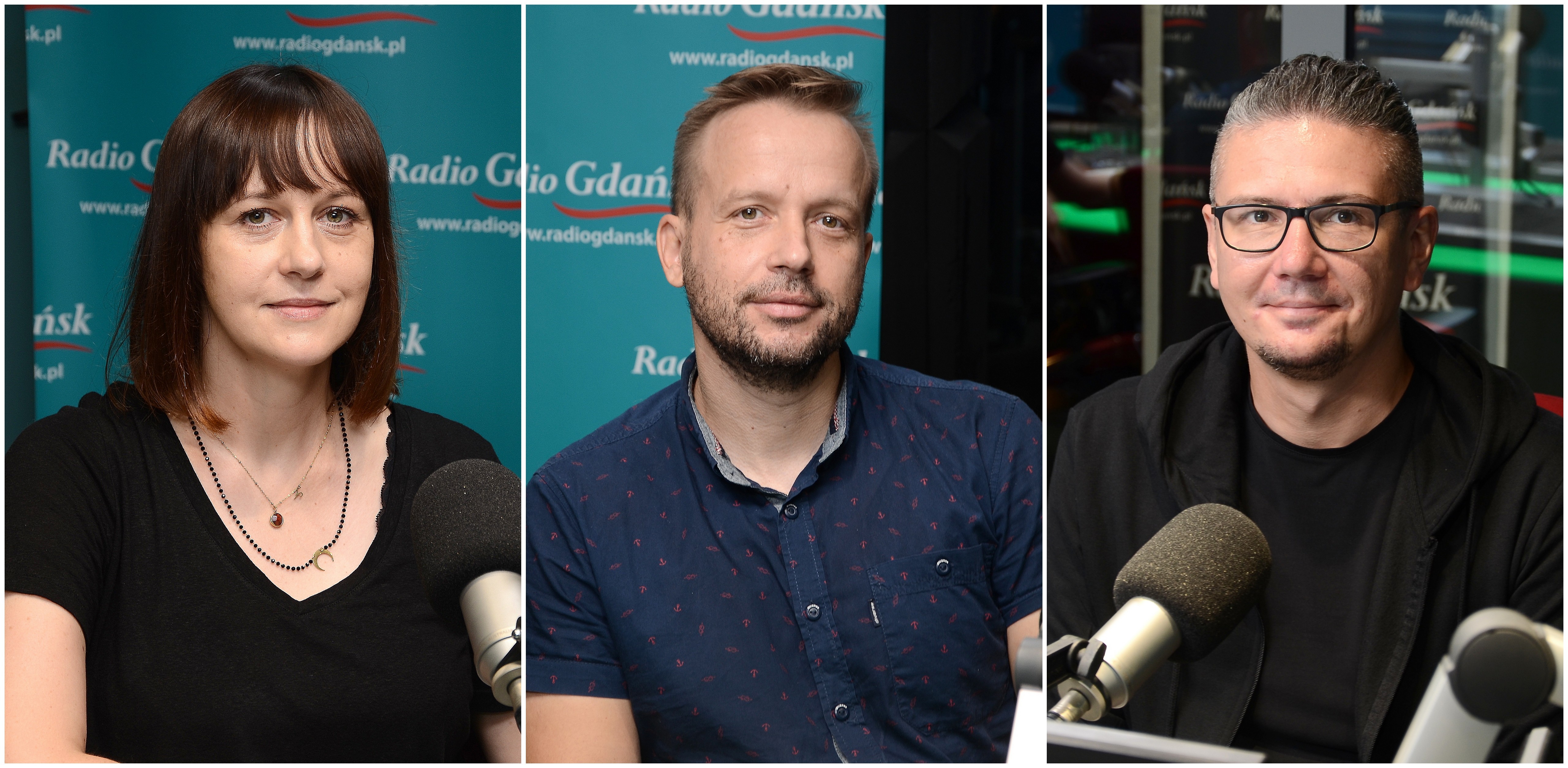 Anna Dobiegała, Piotr Olejarczyk i Paweł Lęcki (fot. Radio Gdańsk/Adrian Kasprzycki)